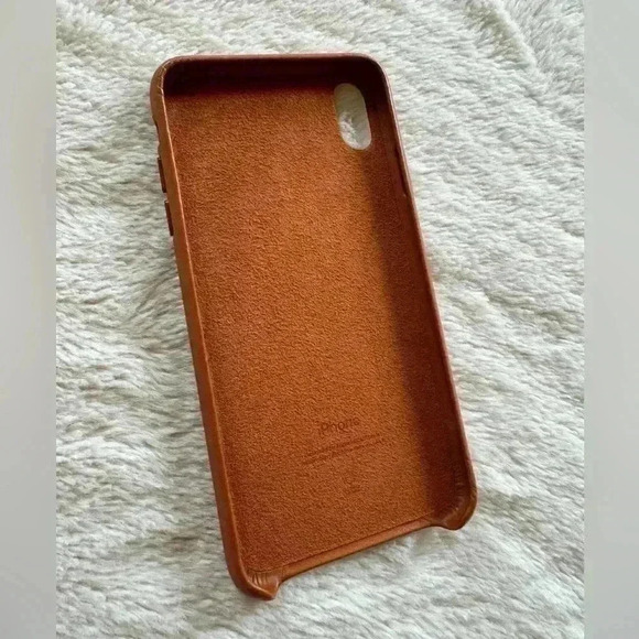 Leather Apple IPhone XS MAX- saddle brown - Picture 3 of 3